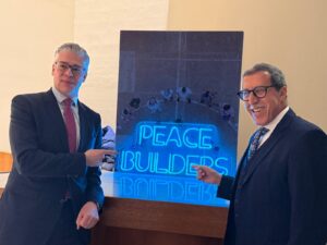 His Excellency the Ambassador Reiklev Boyten, Germany’s Permanent Representative to the United Nations, said: With His Excellency the Ambassador of the Kingdom of Morocco to the United Nations, Mr. Omar Hilale.